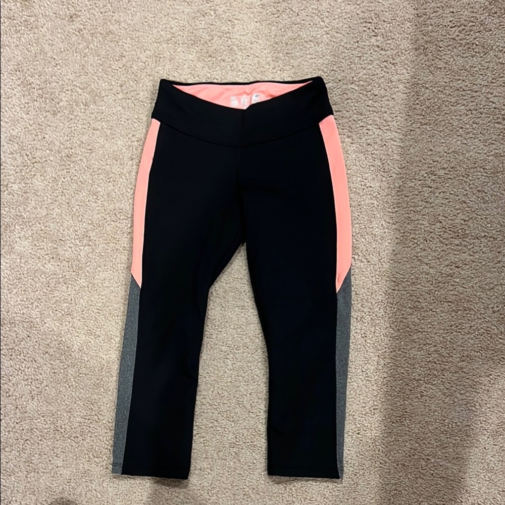 New Balance Black and orange Athletic Leggings